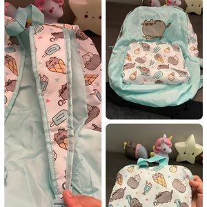 New lined edition pusheen convertible pocket backpack